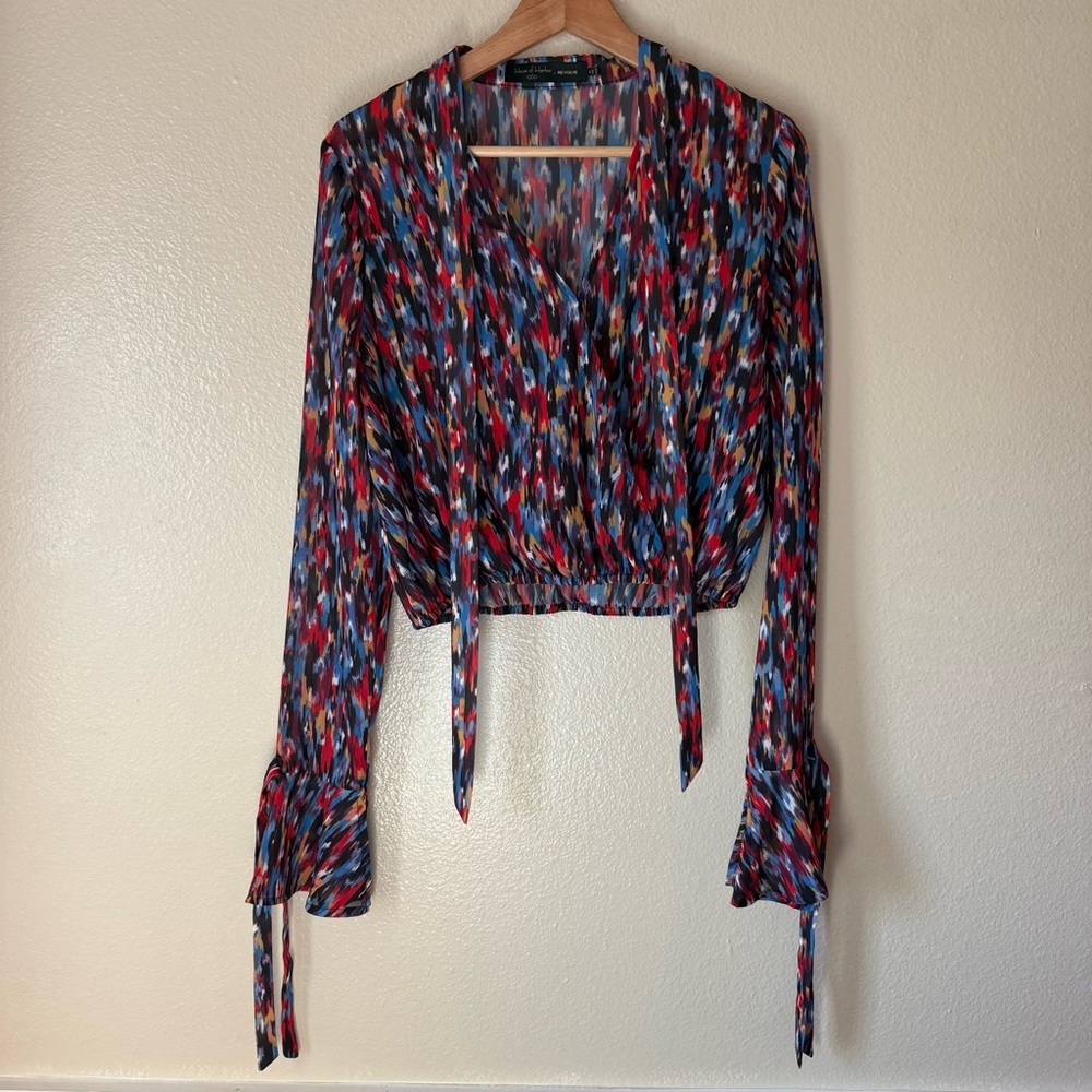 House of Harlow 1960 x Revolve Joli Tie Cuff Blouse - Picture 2 of 5